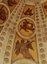 Detail von Engeln aus der Kuppel, gebaut 1635-42 (Detail)